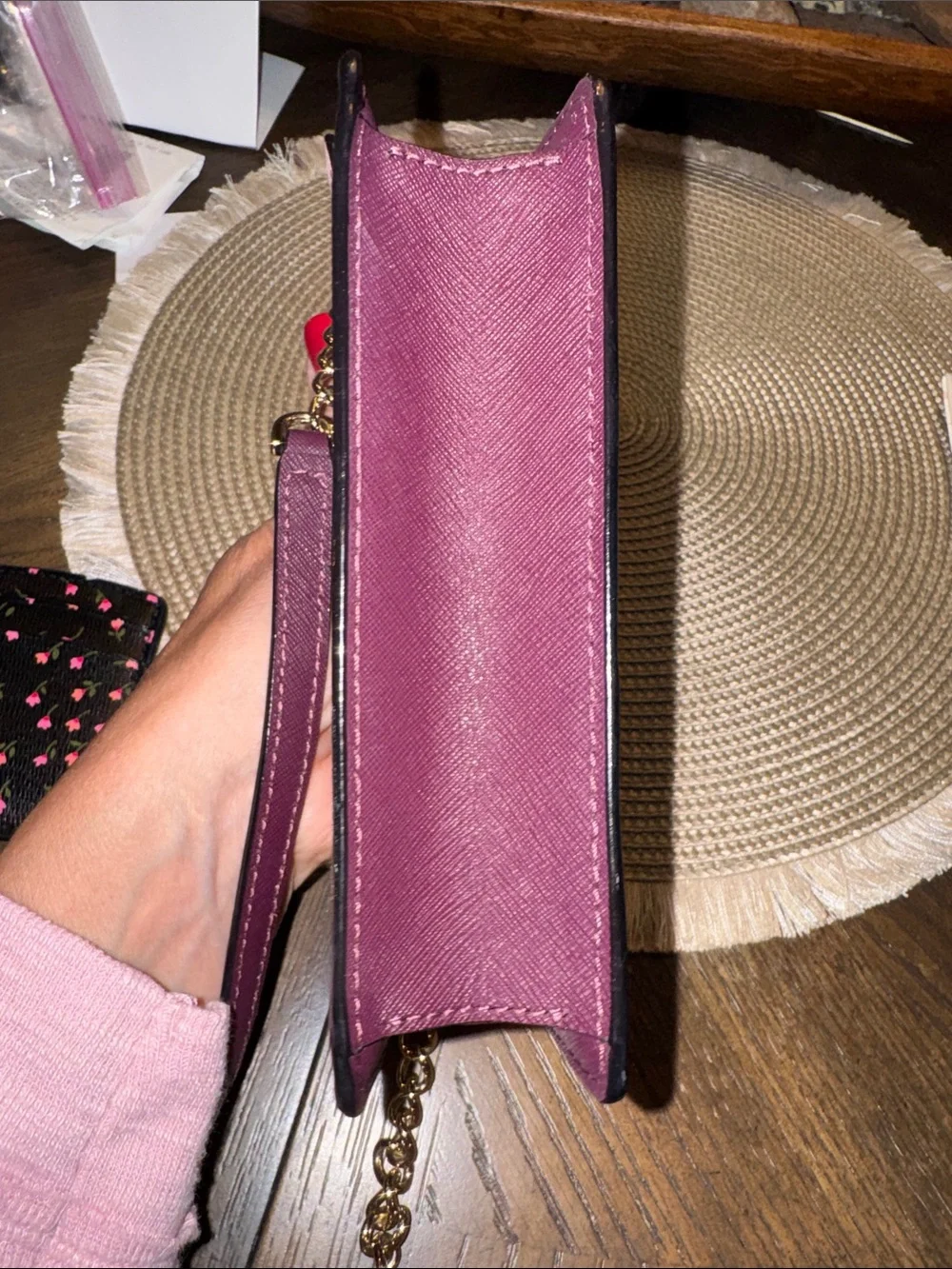 kate spade CameronTwo-Tone Pink and Plum Crossbody-Wallet